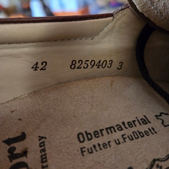 NWOB Mens Finn Comfort Germany Brown Leather London Oxfords Academia Preppy 9 42 - Picture 8 of 11